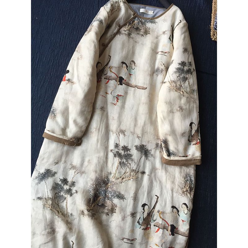 Artistic Retro Style Flattering Cheongsam Style Coat