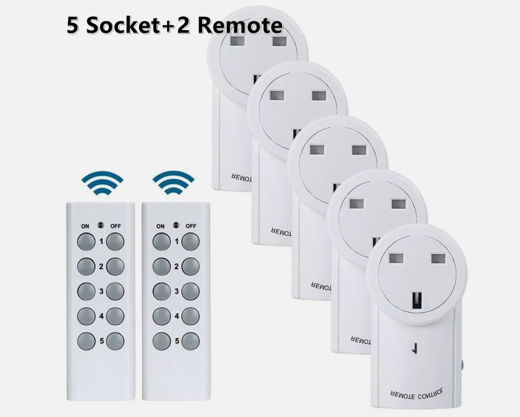 Socket de télécommande 5 Sockets 2 télécommandes