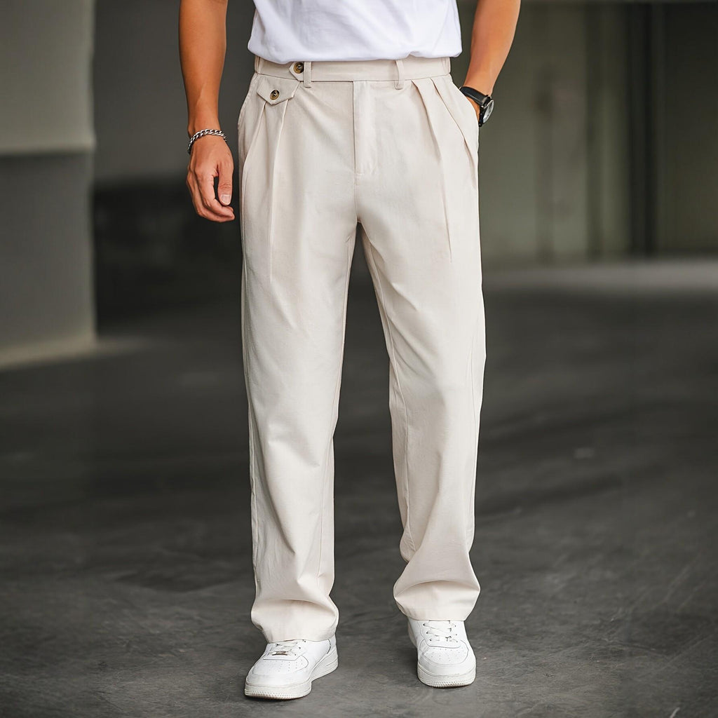 Pantalon casual avec plis doubles