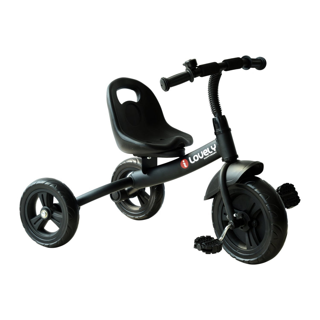 Tricycle 3 roues en plein air pour tout-petit avec Bell pour les loisirs Ride-On Black Com