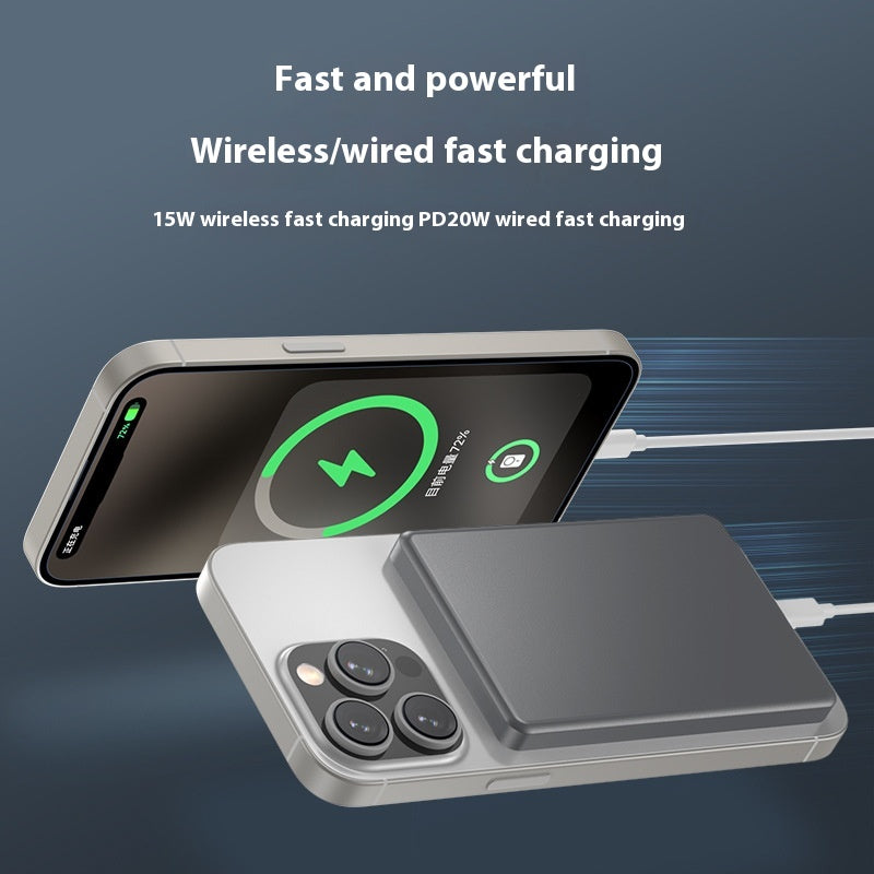 Aluminium alliage charge rapide magnétique alimentation banque mobile sans fil