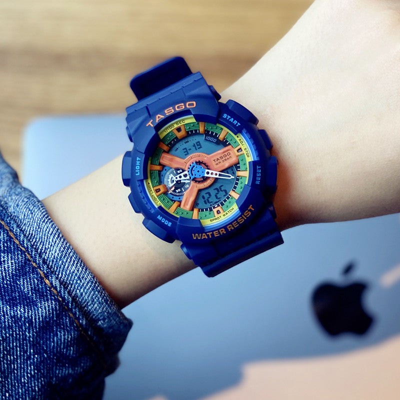 Montre électronique à l'épreuve de l'eau de sport pour enfants tendance