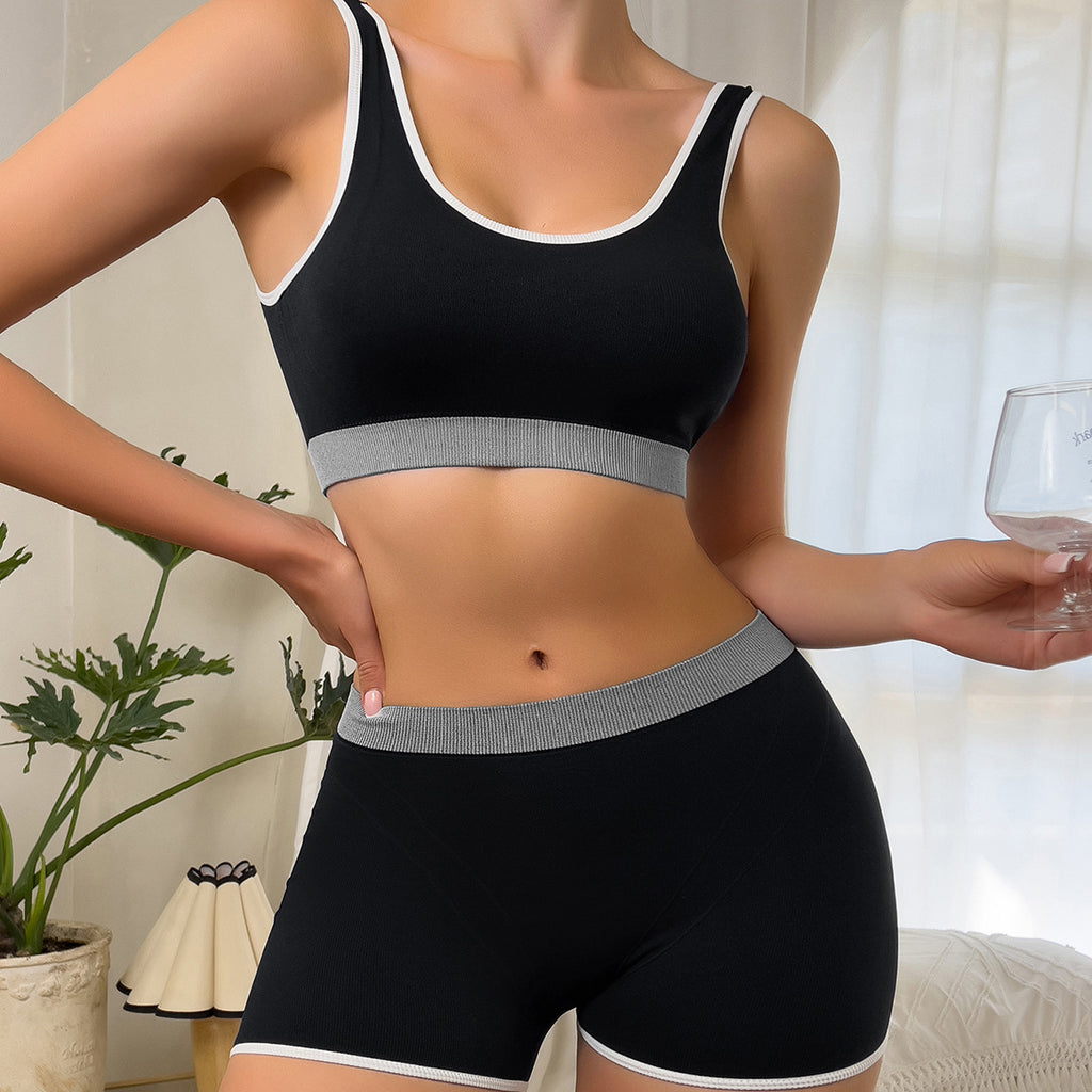 Soutien-gorge de style réservoir de plus grande taille avec short de course de fitness Outerwear