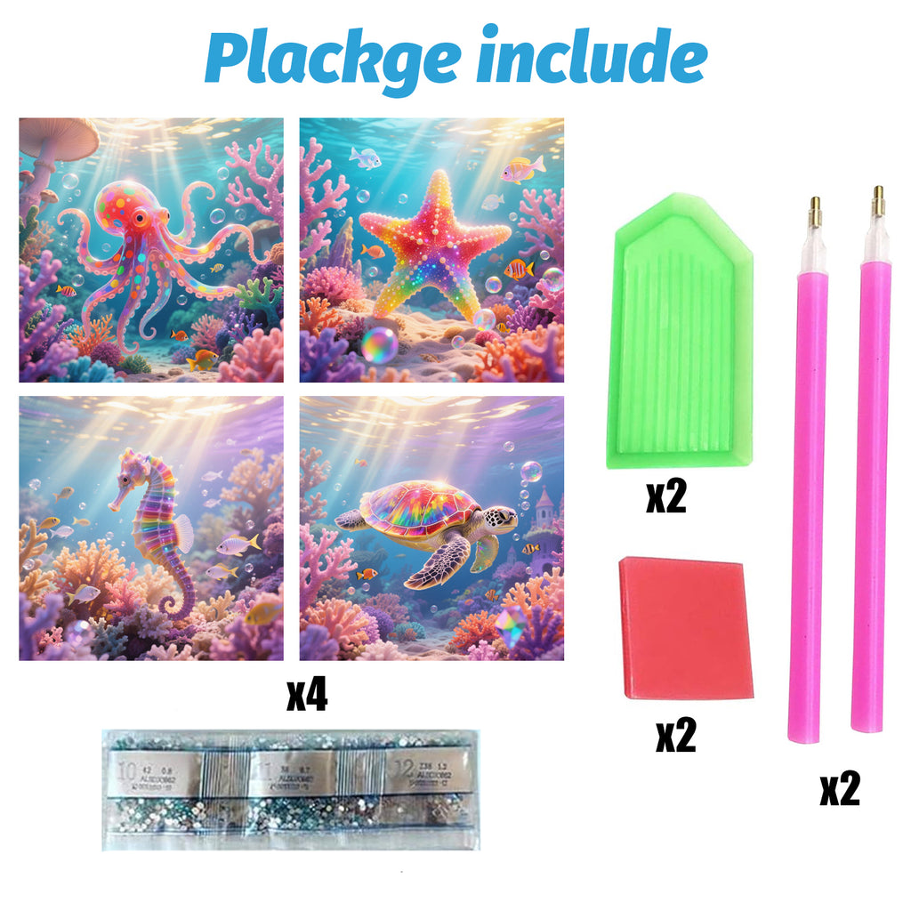 4 Packs Strass Art Painting Kit