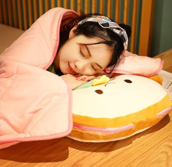 Coussin à double usage pour oreiller mignon pliable