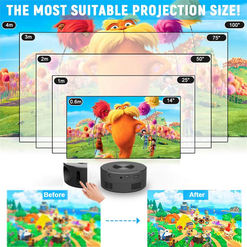 Smart Projector WiFi Portable 1080P Home Theater Vidéo LED Mini projecteur pour home Theater