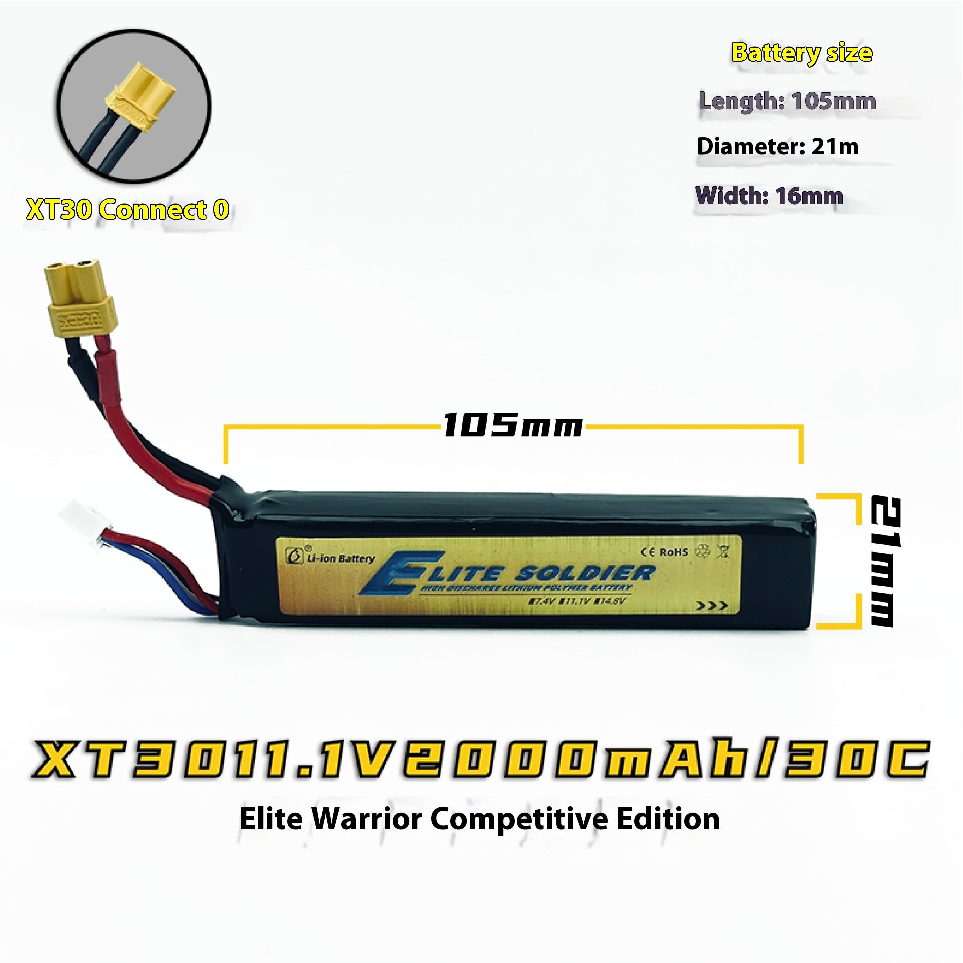 Batterie de lithium 74V 111V pour jouet à air élastique pour enfants