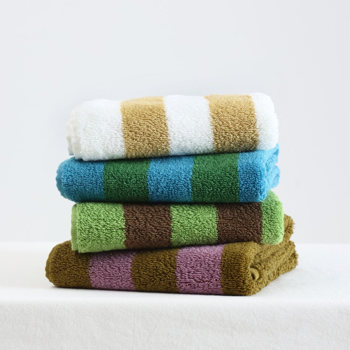 Mori Pinstripe Retro style serviette en coton