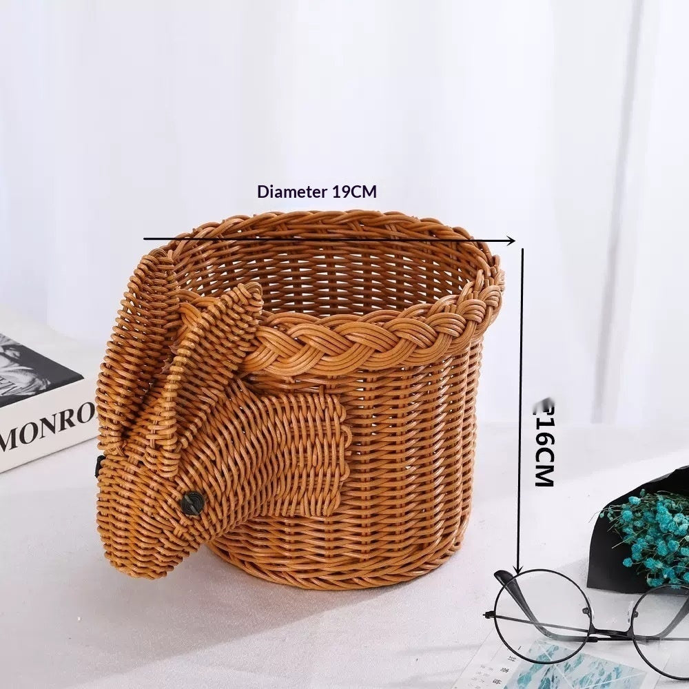 Panier de rangement en table de Noël tissé à la main