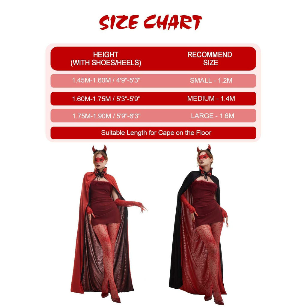 Costume du diable des femmes de 7 pièces