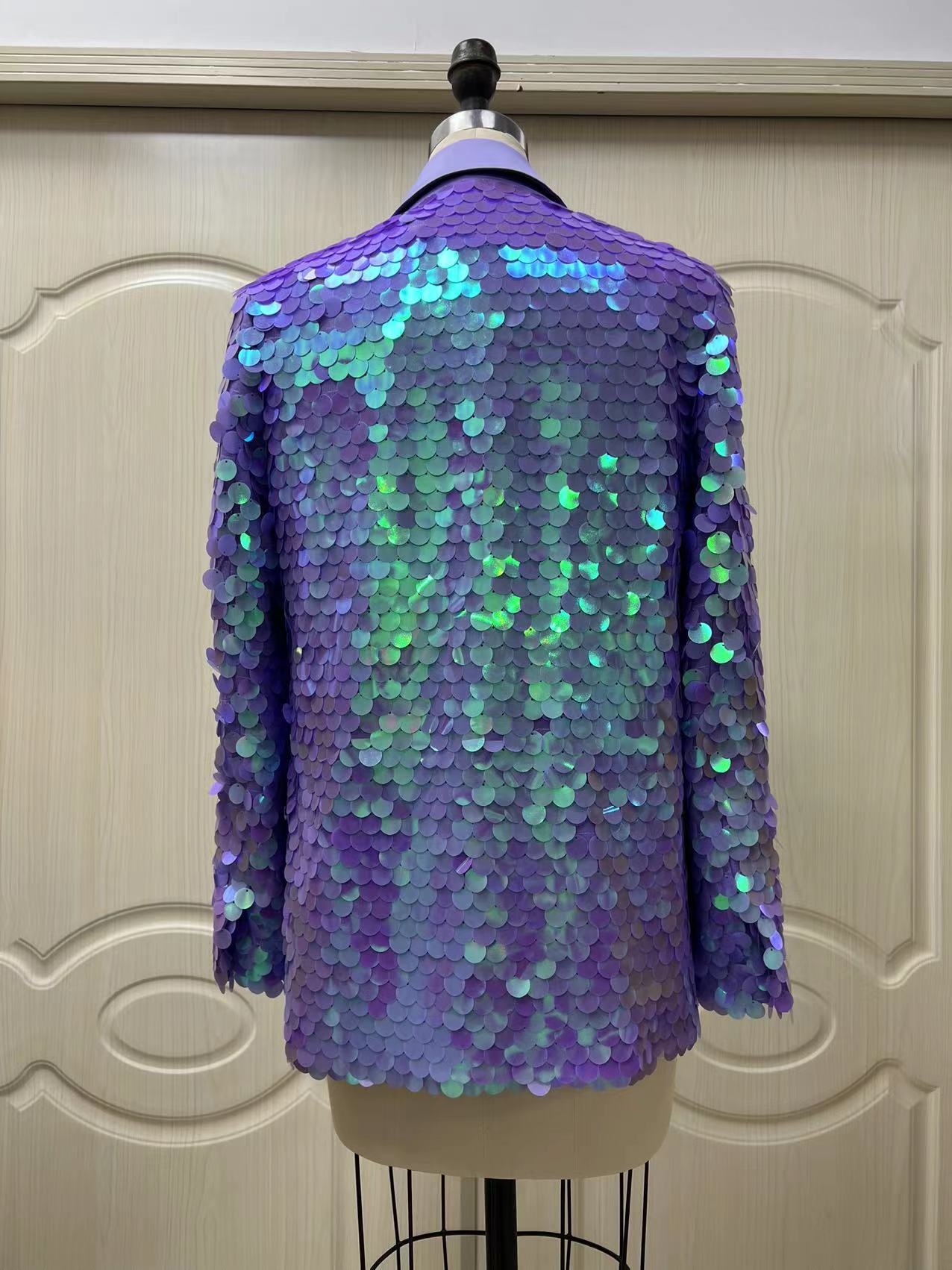 Manteau de mode à paillettes détaché Top High Dinner Party