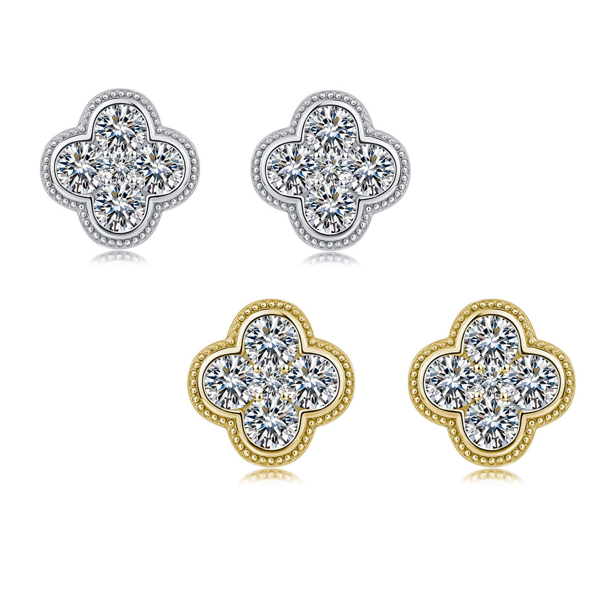 S925 Sterling Silver Clover Earrings