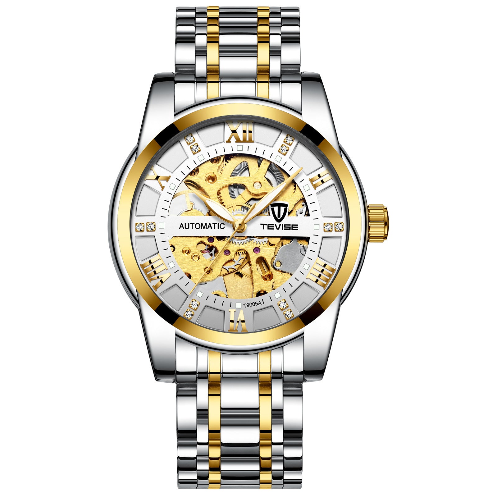 Montre mécanique avec un bracelet en acier creux