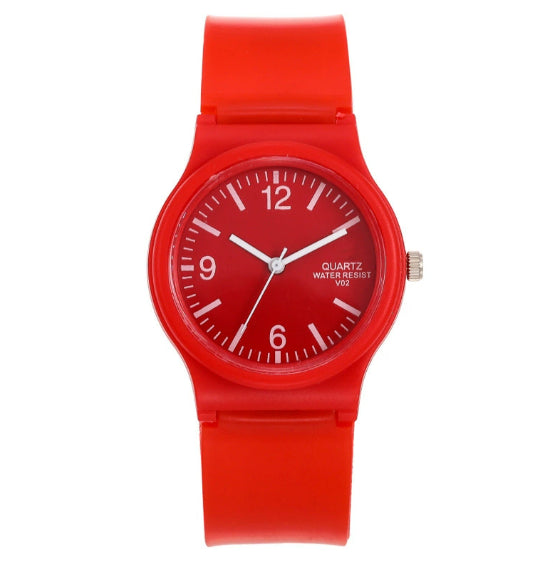 La couleur transparente Bracelet en plastique Cadran Fashion Trend Watch