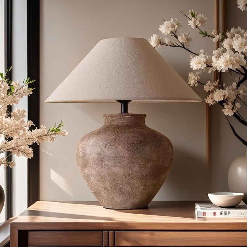 Wabi Sabi Style lampe de table en céramique Jar Ornement Vintage
