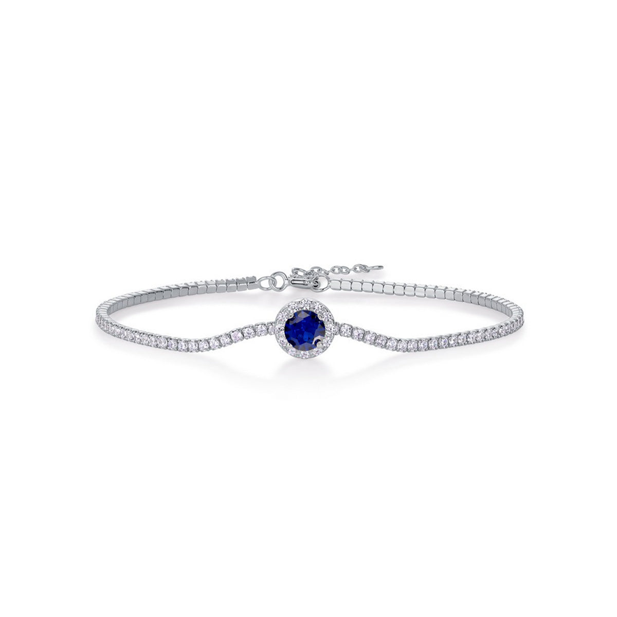 S925 Bracelet de tennis en argent sterling