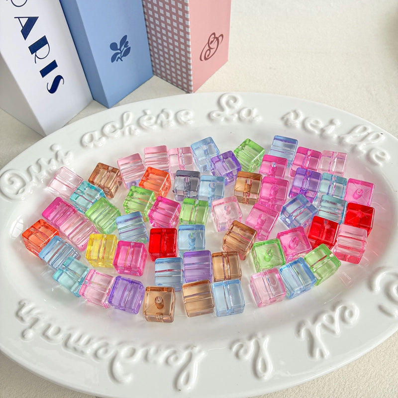 Perles de cubes acryliques plats