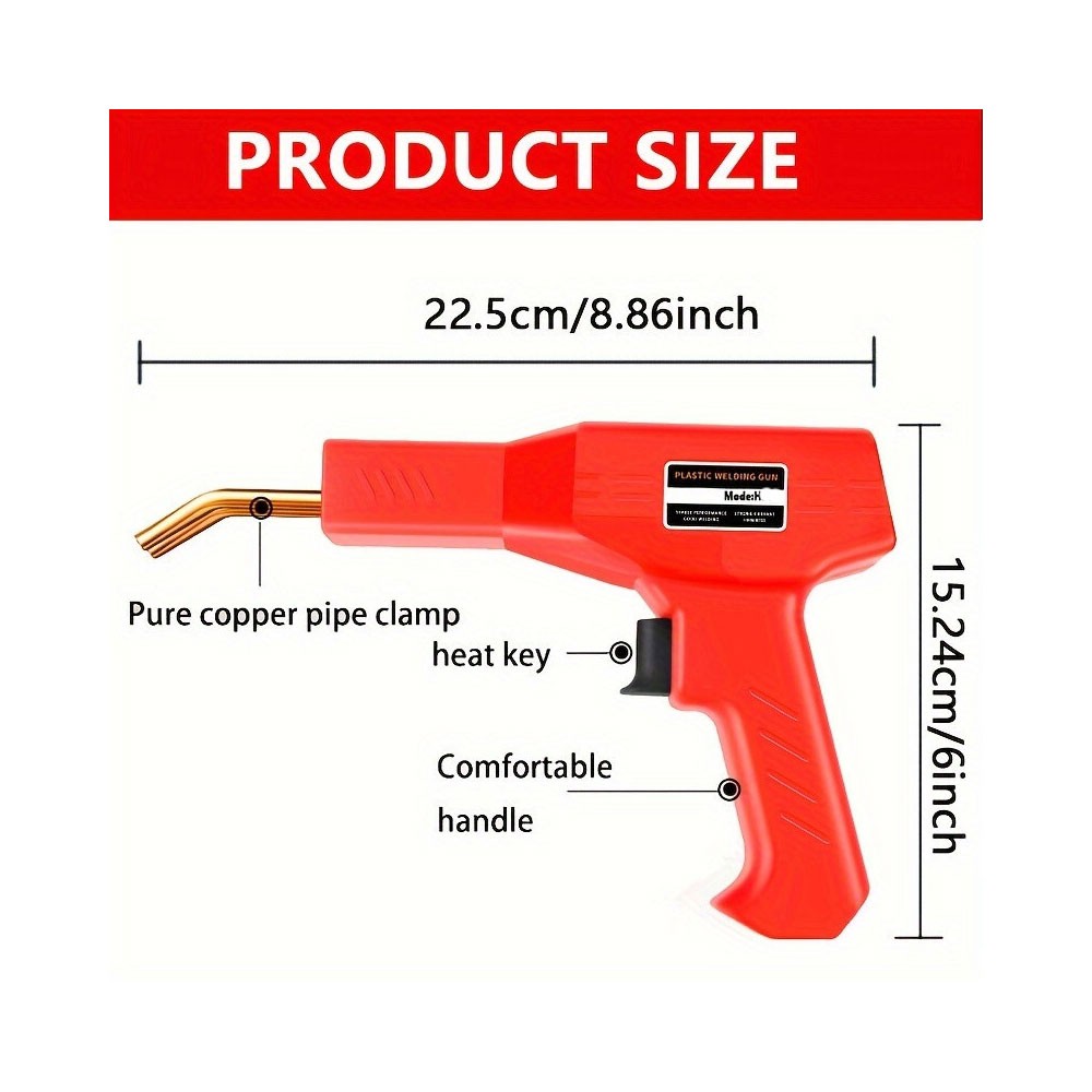 Stapler voiture Bumper Fender souder soudeur kit en plastique réparation avec agrafes