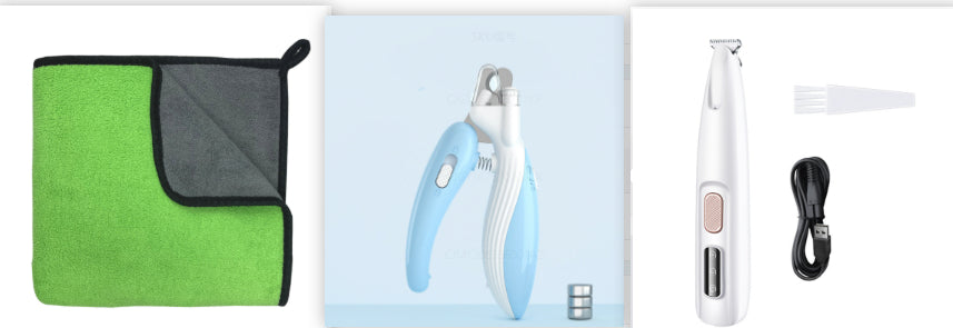 Animaux de compagnie Paw Trimmer avec lumière LED entièrement imperméable aux cheveux de chien Trimmer avec LED Display Dog