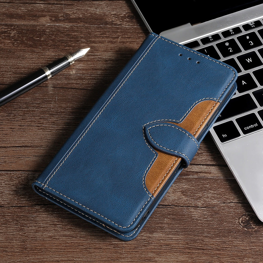 Boîte de carte en cuir Étui de téléphone à étrier