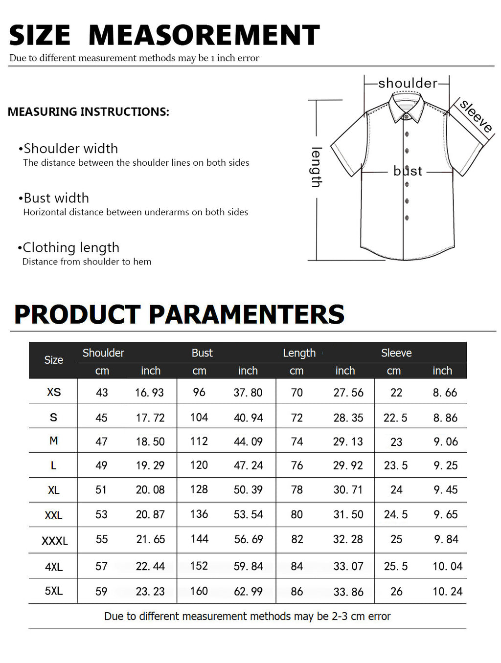 Impression numérique 3D Chemise à manches courtes Taille européenne
