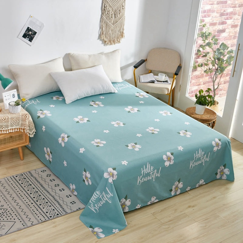 Feuilles de lit simples en coton imprimé Twill