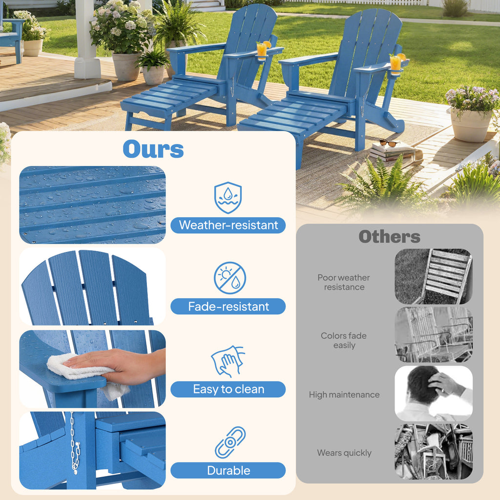 Chaise pliante Adirondack Set de 2