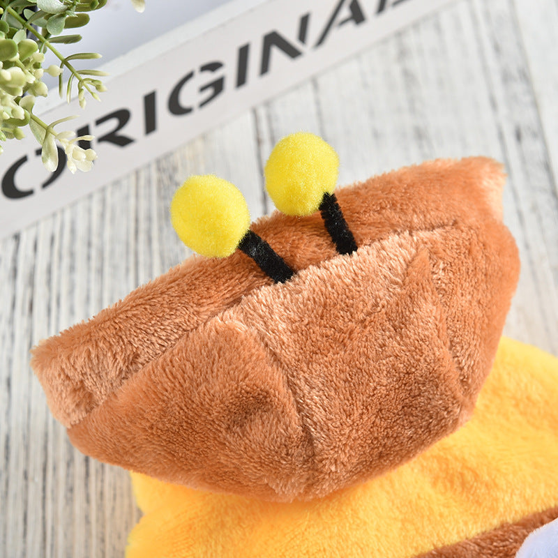 Costume d'automne de chat et d'hiver chaud d'abeilles Costume moyen grand chien manteau