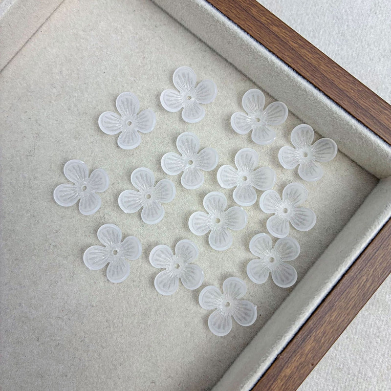 Matte 4-Petal Acrylique Bases de Blossom Translucide