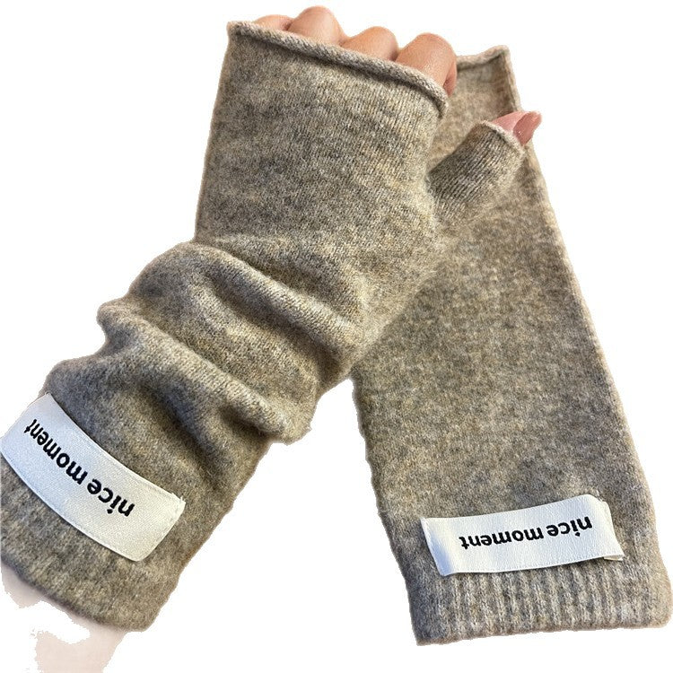 Mittons sans doigts tricotés en cachemire d'hiver chaud