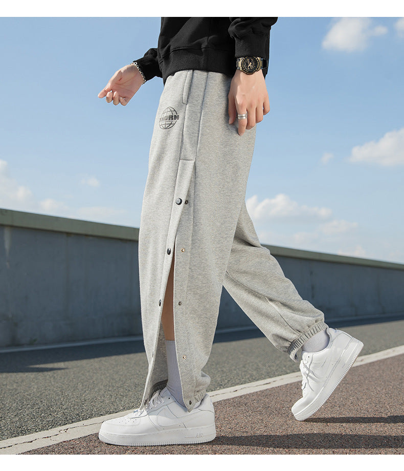 Newport Style Hommes Automne et hiver Breasted Drape Casual Hommes pantalons de sport solitaires