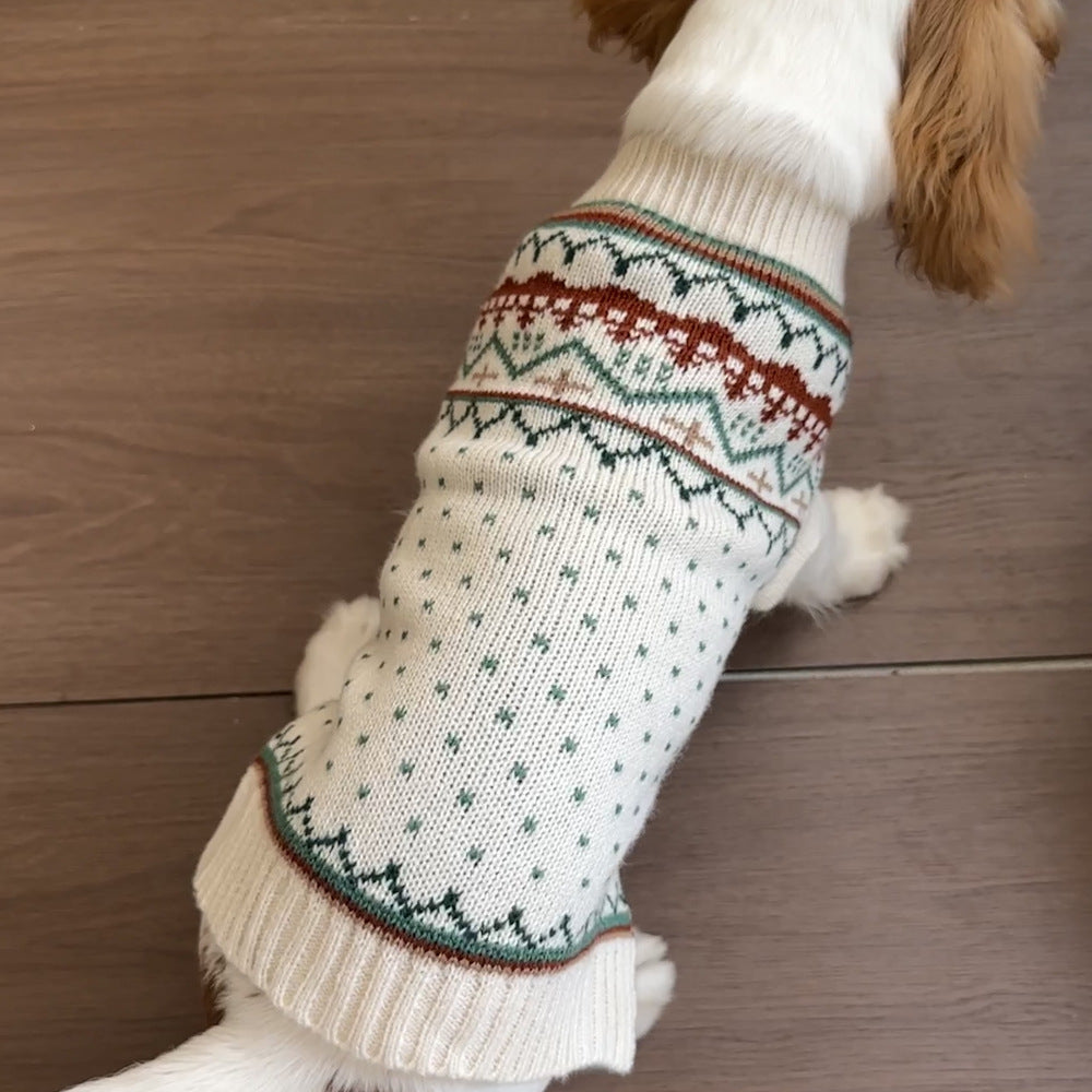 Chandail d'automne et de chien d'hiver Fairisland