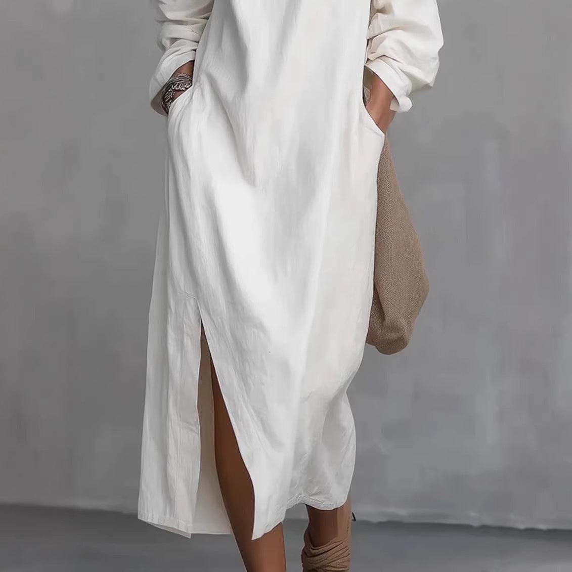 Robe de denim hors-épaule de style européen et américain