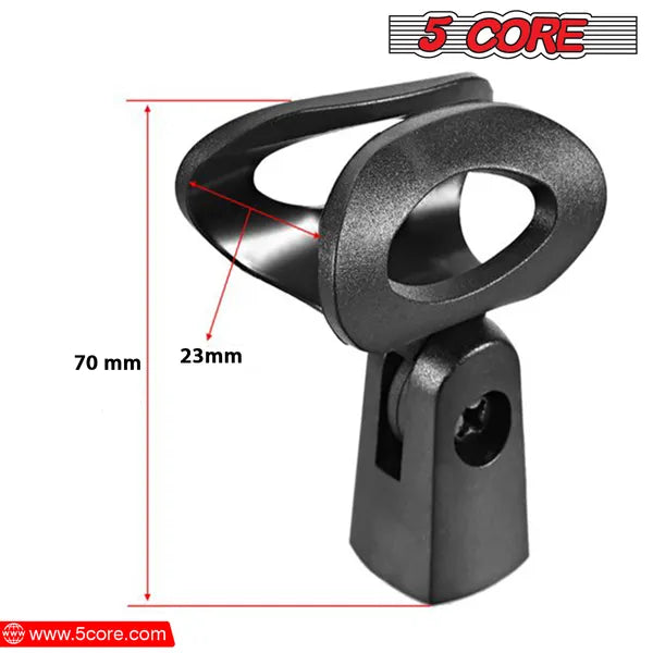 Porte-clip 5 microphones de base 2 pièces avec adaptateurs à vis 5/8 à 3/8 pouce
