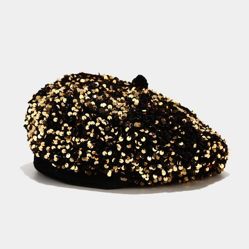 Lady's Black Sequin Design avec des détails exquis