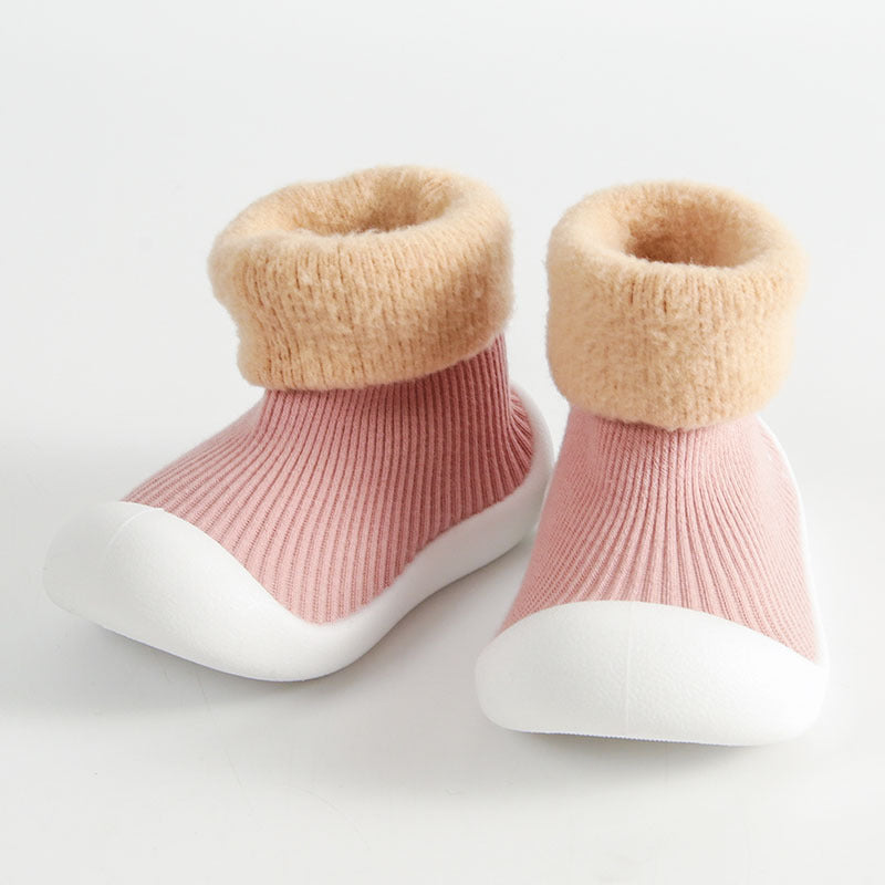 Chaussures d'intérieur épaissies pour enfants Souples Chaussures en plein air