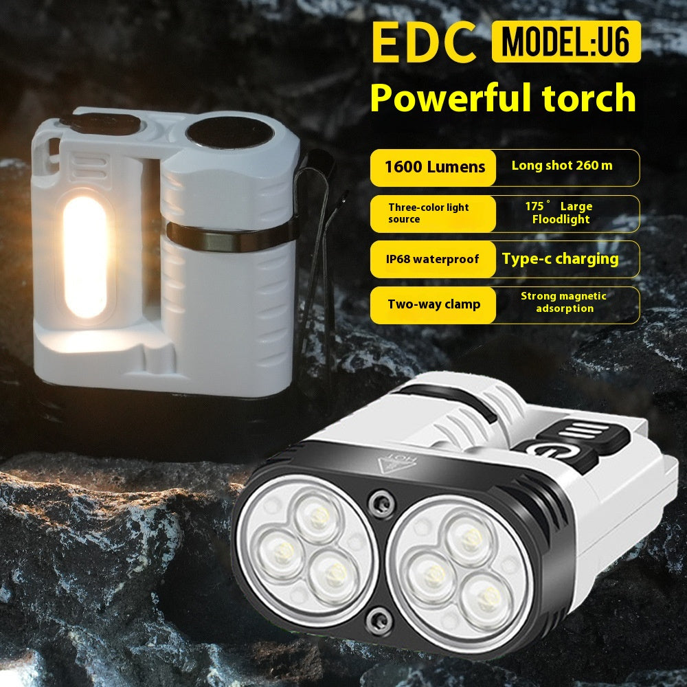 Lampe de poche Camping extérieur Lanterne alliage d'aluminium 1600 Lumen magnétique Ip68 étanche