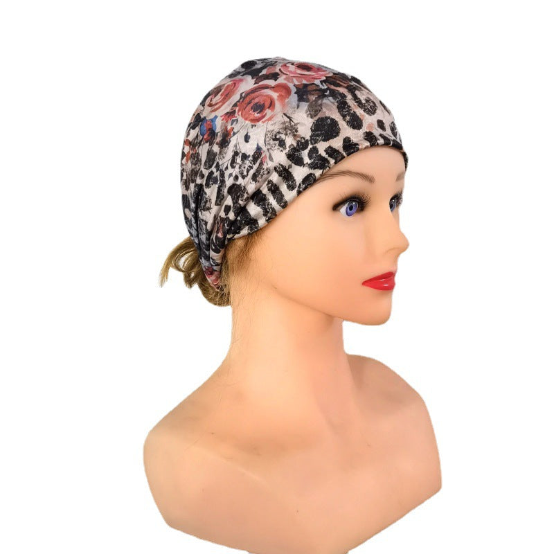 Laver de mode femme européenne et américaine Leopard Print Accessoires cheveux à large bord