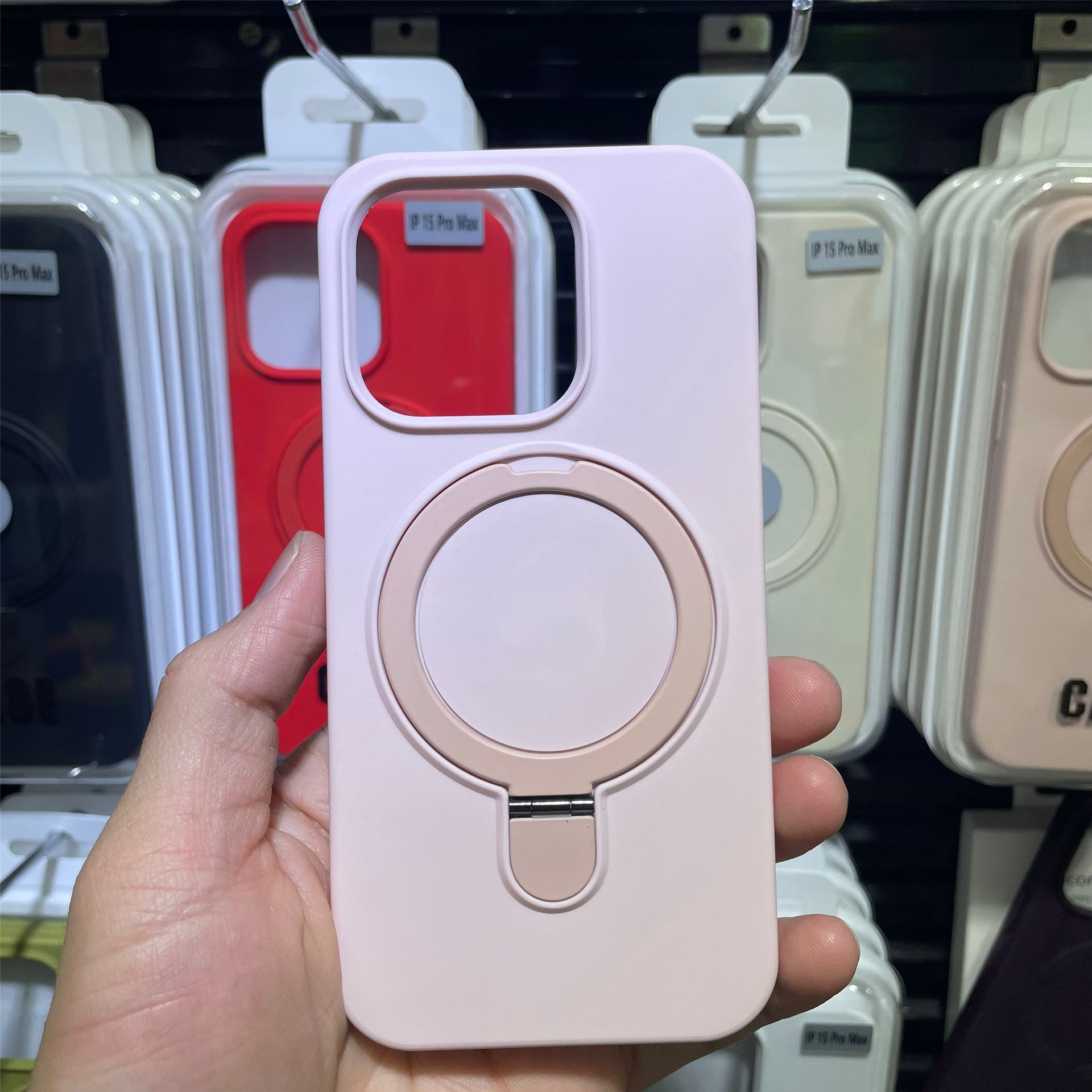 Boîtier de téléphone magnétique Silicone liquide