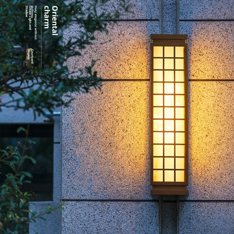 Lampe à patio imperméable à l'eau de style zen chinois à l'extérieur de Cloud Stone pour usage domestique
