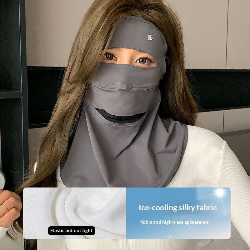 Masque du visage de la soie de glace d'été pour les femmes