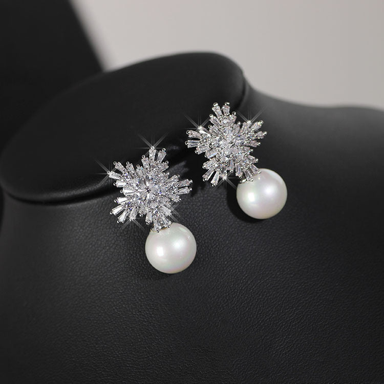 Collier collier de haute qualité de tempérament coréen boucles d'oreilles ensemble avec bijoux en zircon micro
