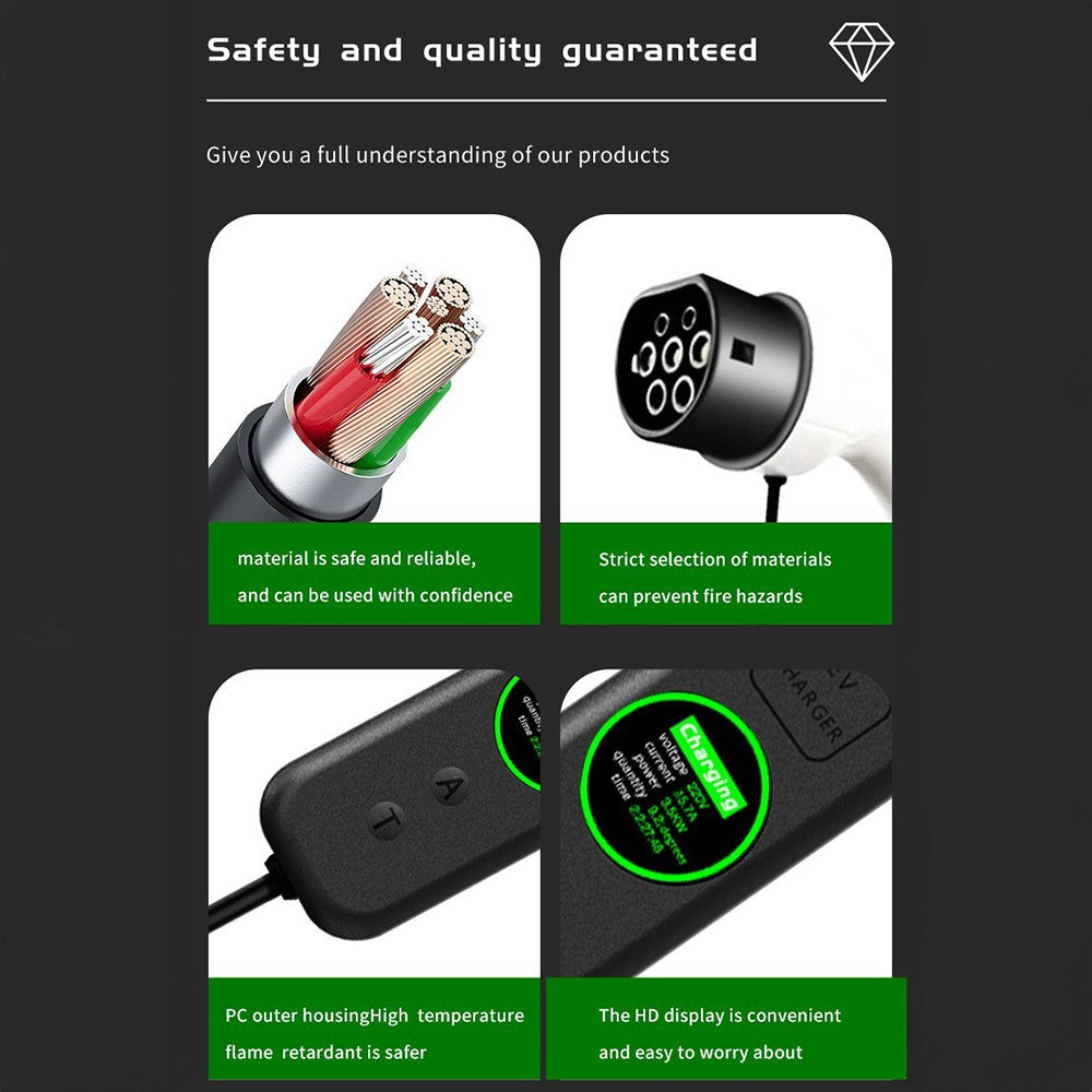 Chargeur de voiture électrique 13A EV Type de câble 2 UK Plug
