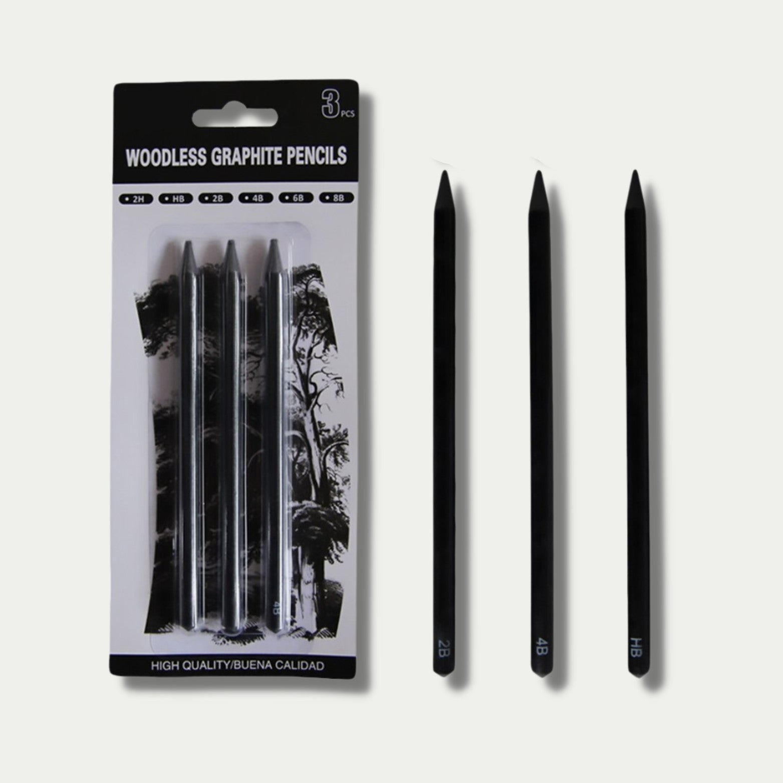 Crayon de croquis en graphite sans bois 6 PC Costume pour art