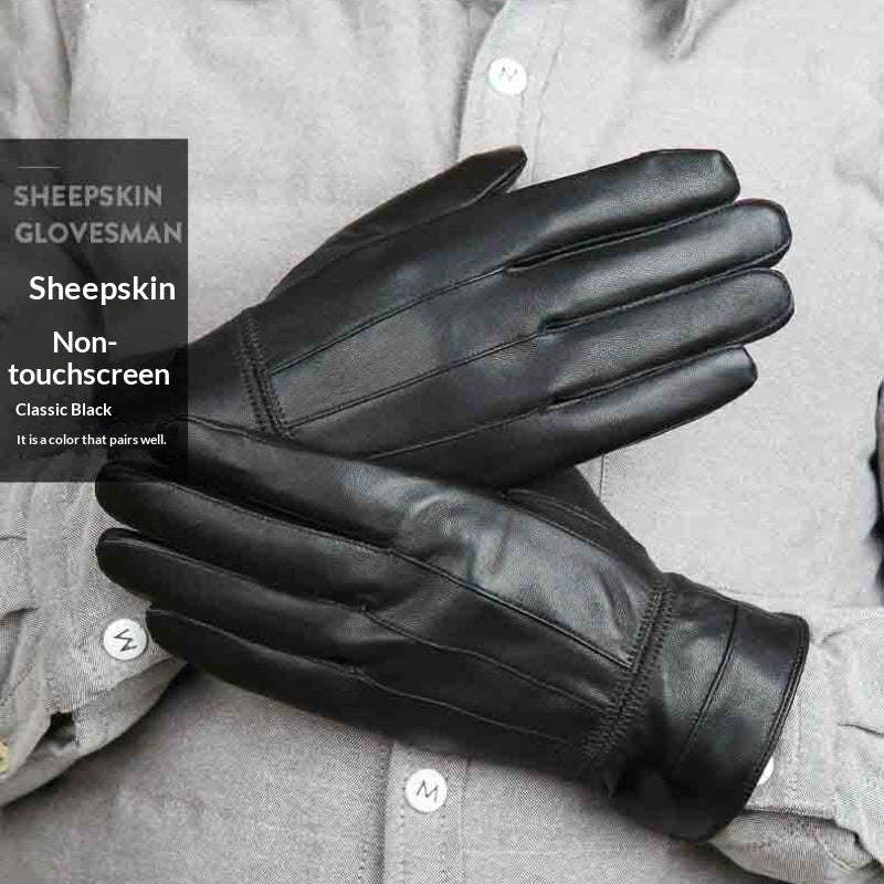 Gants en cuir véritable avec doublure en polaire pour une protection plus chaude et imperméable