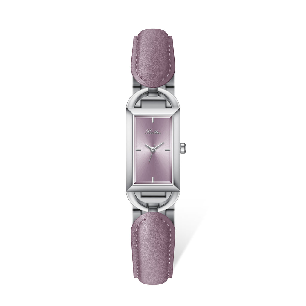 Bracelet en cuir carré montre