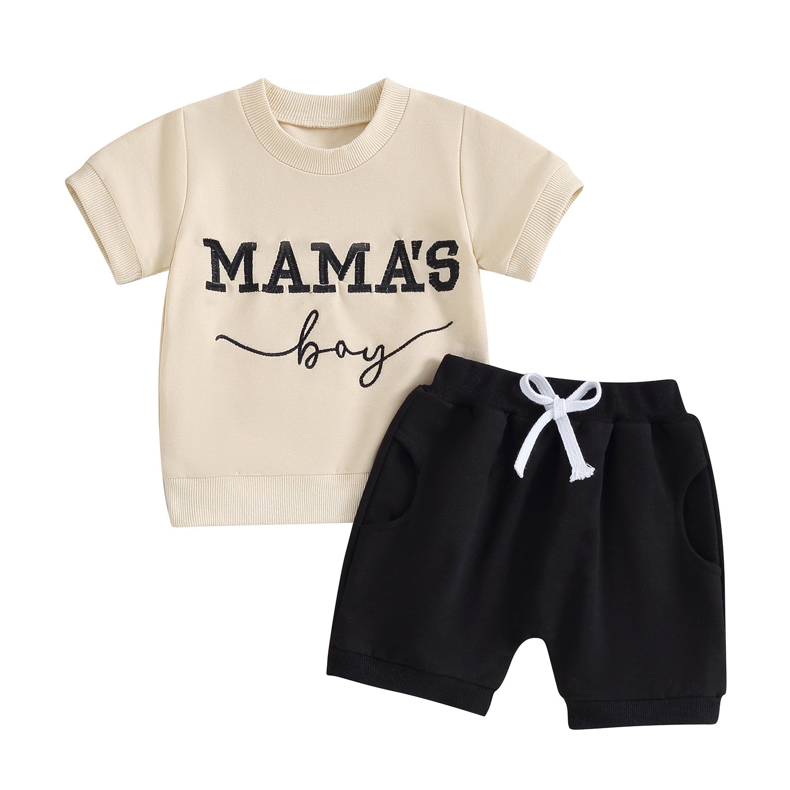 Ensemble deux pièces pour bébé et tout-petit à manches courtes