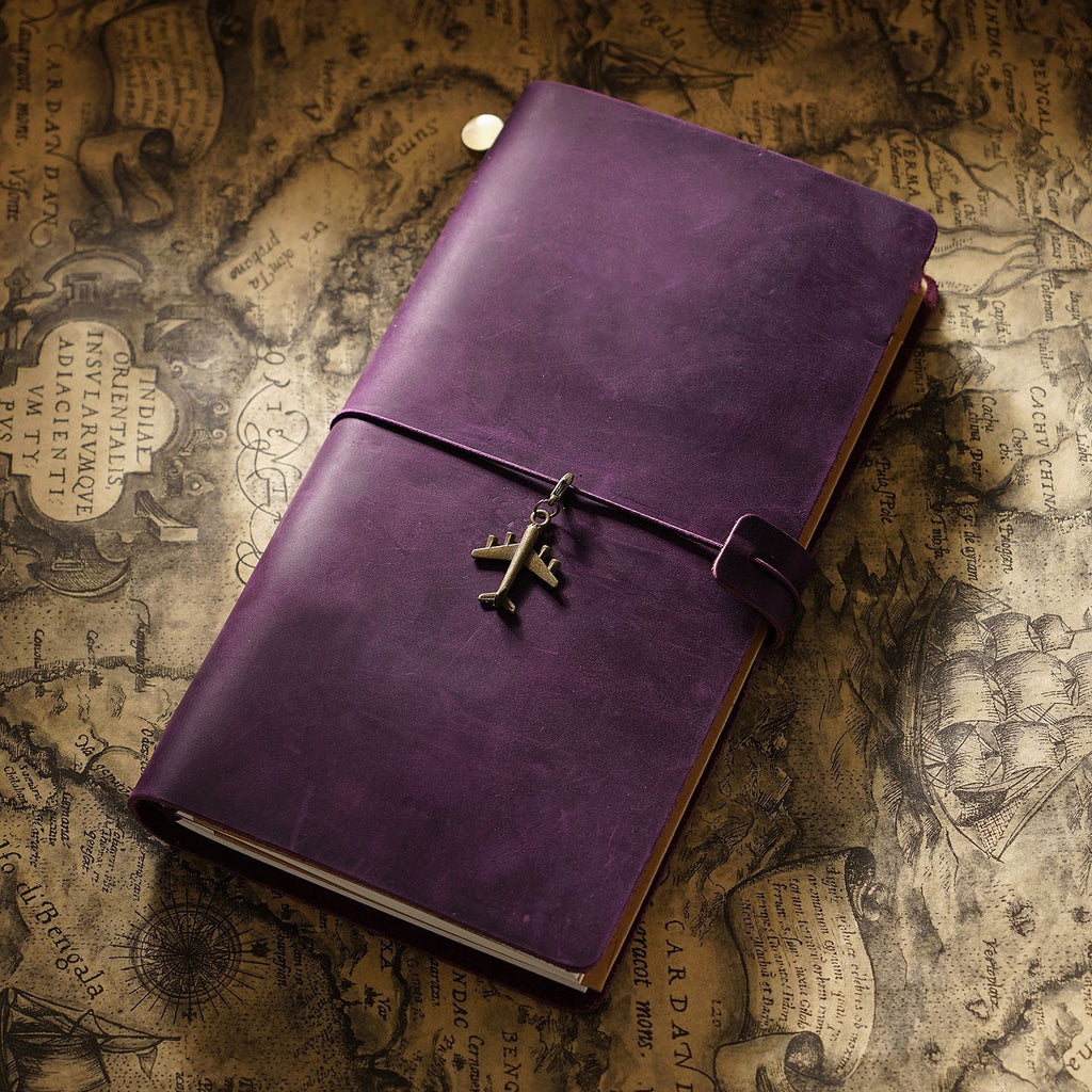Carnet de voyage Cowhide Leather Journal Vintage