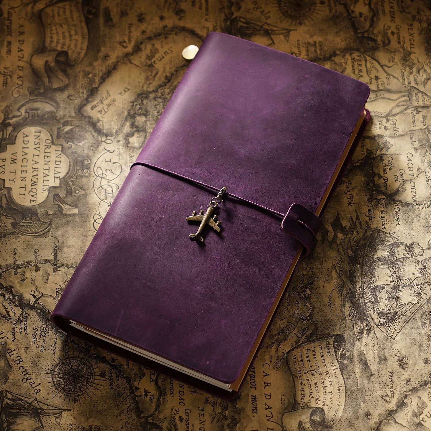 Carnet de voyage Cowhide Leather Journal Vintage