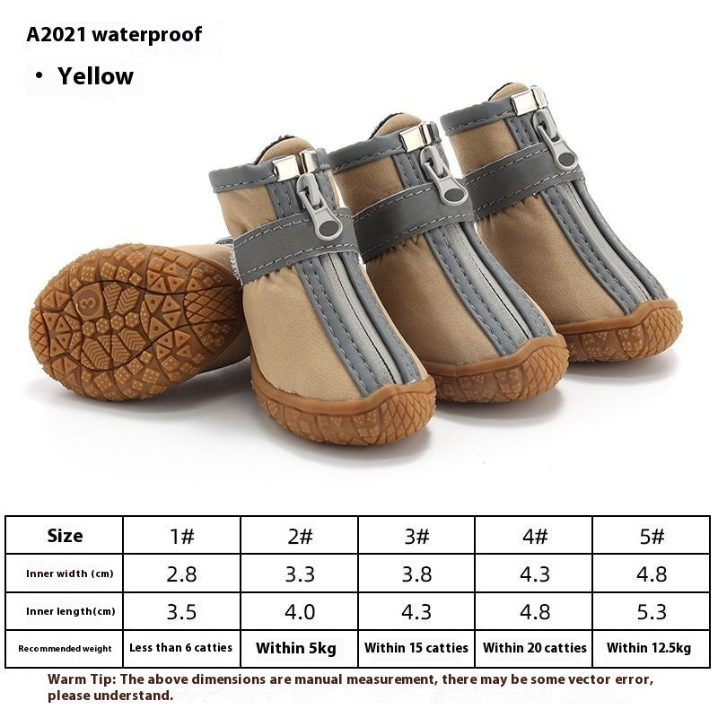 Chaussures pour chiens imperméables, antidérapantes, résistantes à l'usure
